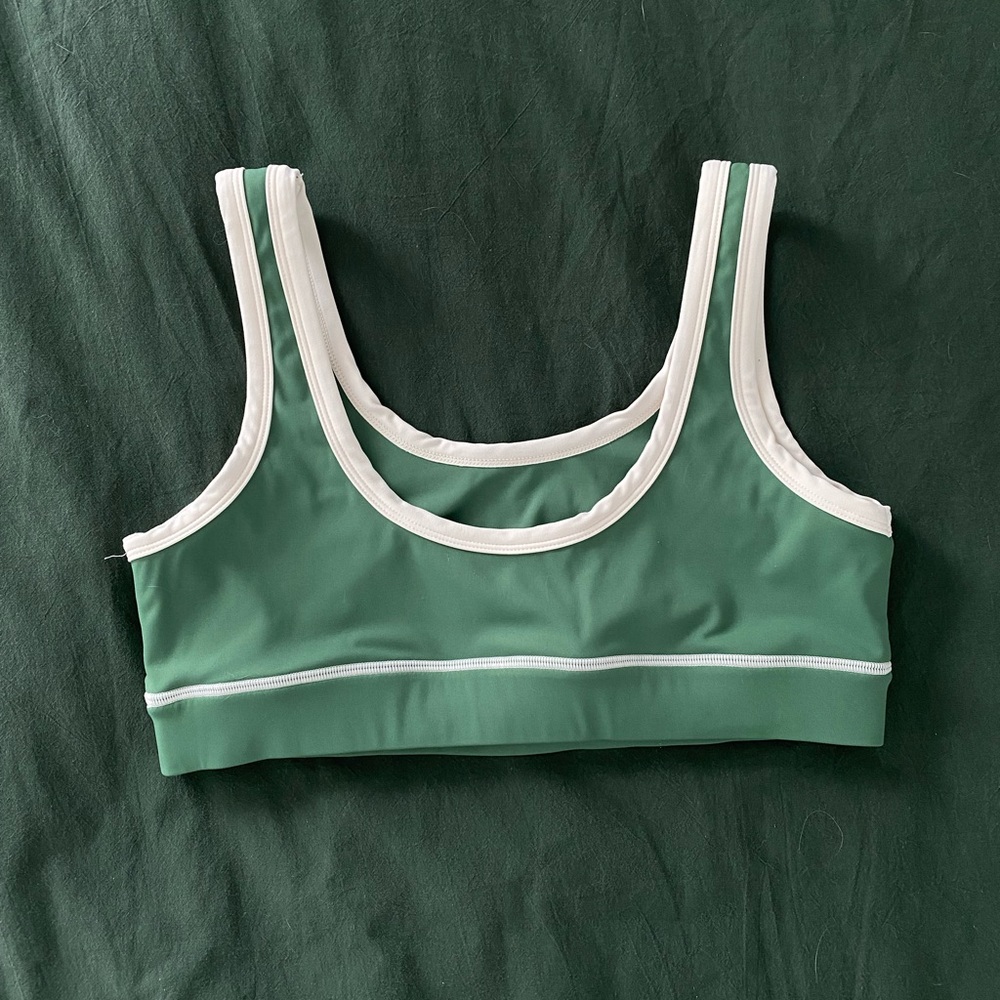 Set Active Courtside Green Sports Bra M - Picture 4 of 5